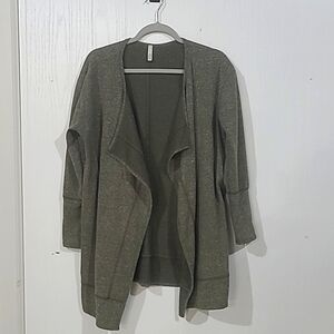 Native People Womens French Terry Cloth Open Front Jacket Cardigan Size Medium